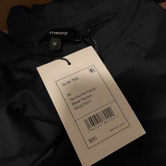 NWT Theory Navy Slim Tee - Picture 3 of 3